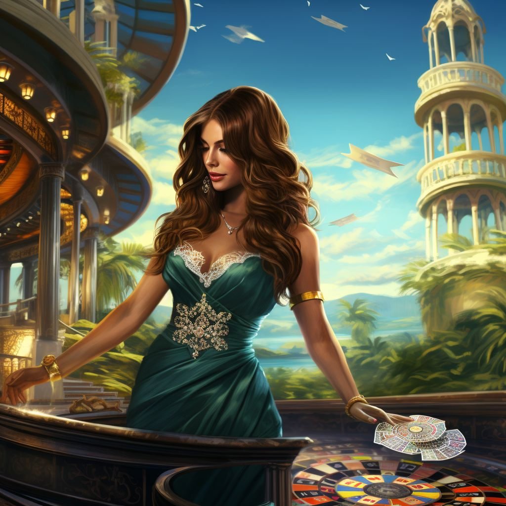 Studio Dragon Tiger netbet dengan dua kartu di meja dan dealer profesional